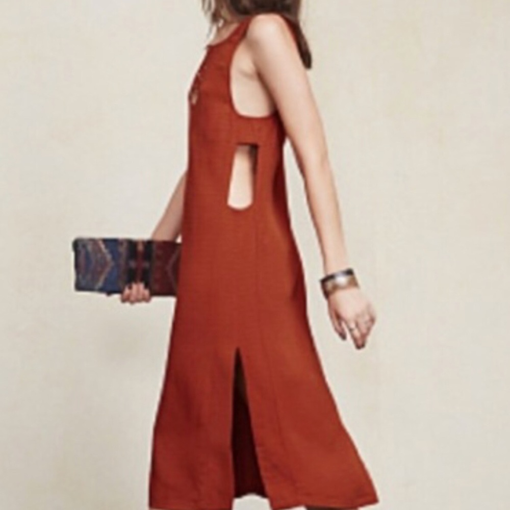 Reformation Adobe Dress in Terra-cotta